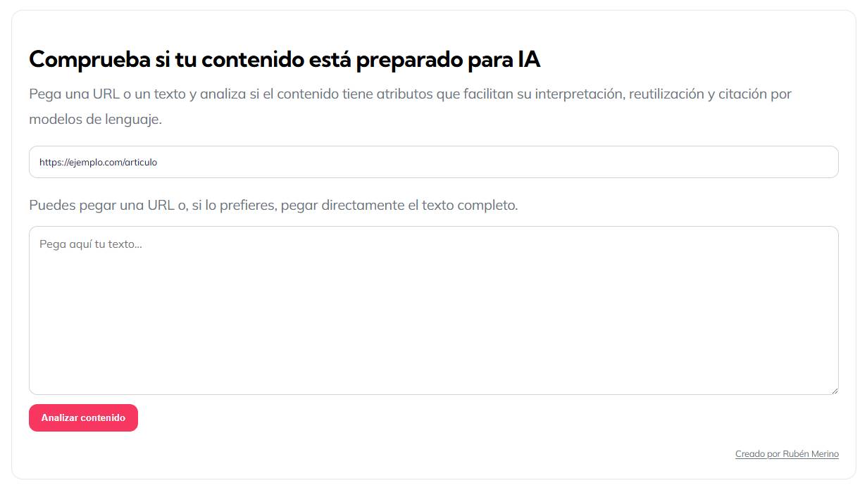 Herramienta para saber si tu contenido es recuperable en ChatGPT y otras IAs